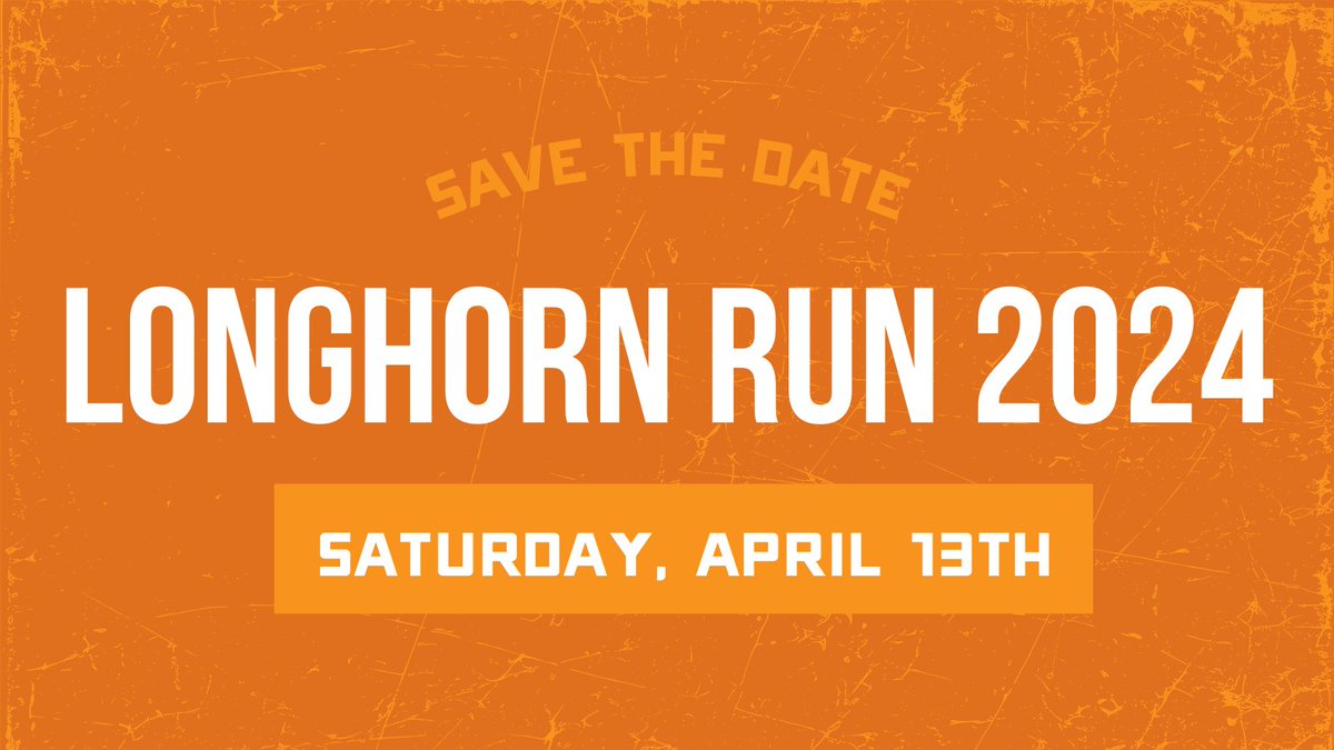 LonghornRun's tweet photo. Guess what? Longhorn Run is back in 2024!
We are pleased to announce that Longhorn Run 2024 will be on Saturday, April 13th. Registration will open in January, so mark your calendars. Stay tuned for more ways to get involved with Longhorn Run this year!
🤘 #WeRunUT https://t.co/zDG92Kd3GY