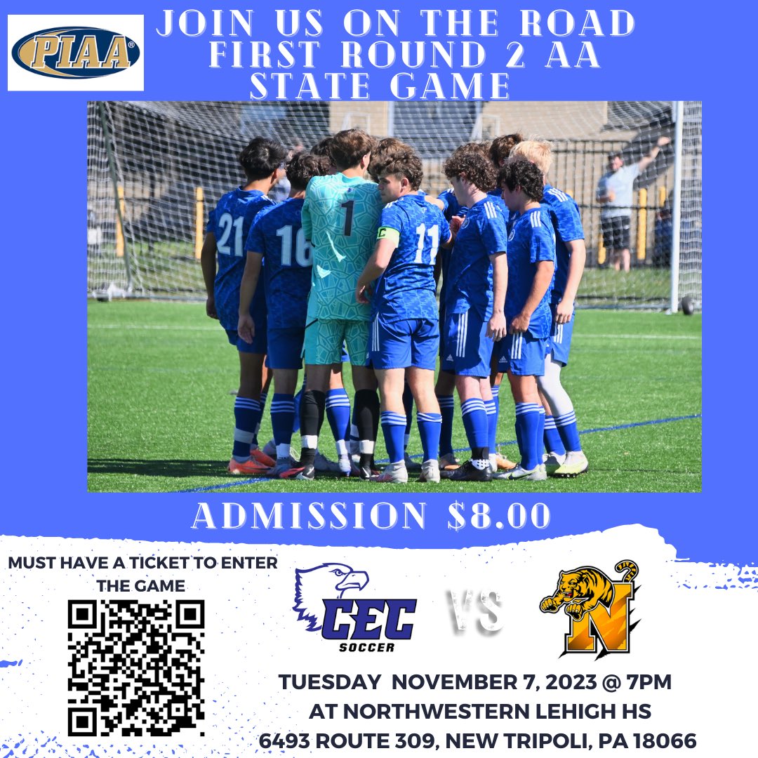 Join us on the road for our PIAA 2AA state playoff match. Game is at Northwestern Leigh HS <a href="/7pm/">Huong Le</a>.