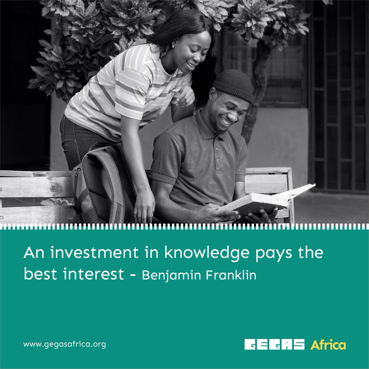 gegasafrica's tweet photo. #MondayMotivation
Start your week with the best investment in learning and growth!
#GetEducatedGetASkill #liveandlearn #knowledge #investment https://t.co/VkXux3cl39