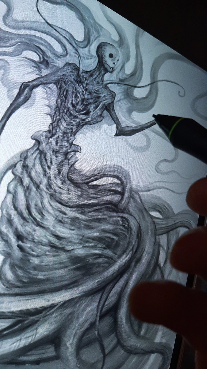 omid_farokhifar's tweet photo. Painting the texture and tubes of my skeleton💀💀💀...#darkart #skull art by : @omid_farokhifar #darkartist #dark #myshadows #art #ArtistOnTwitter #digitalpainting #myart #nftart #line #Illustrator #creature https://t.co/Ekf68e6KJE