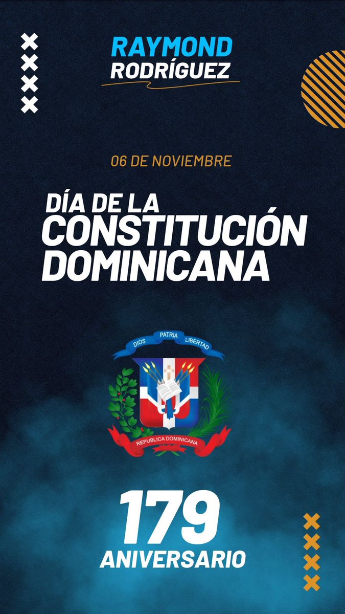 ¡Celebremos el Día de la Constitución de la República Dominicana! 🇩🇴✨ Hoy conmemoramos el espíritu de libertad, justicia y democracia que nos une como nación. Que esta fecha nos recuerde la importancia de defender y respetar nuestra Carta Magna.¡Feliz Día de la Constitución!