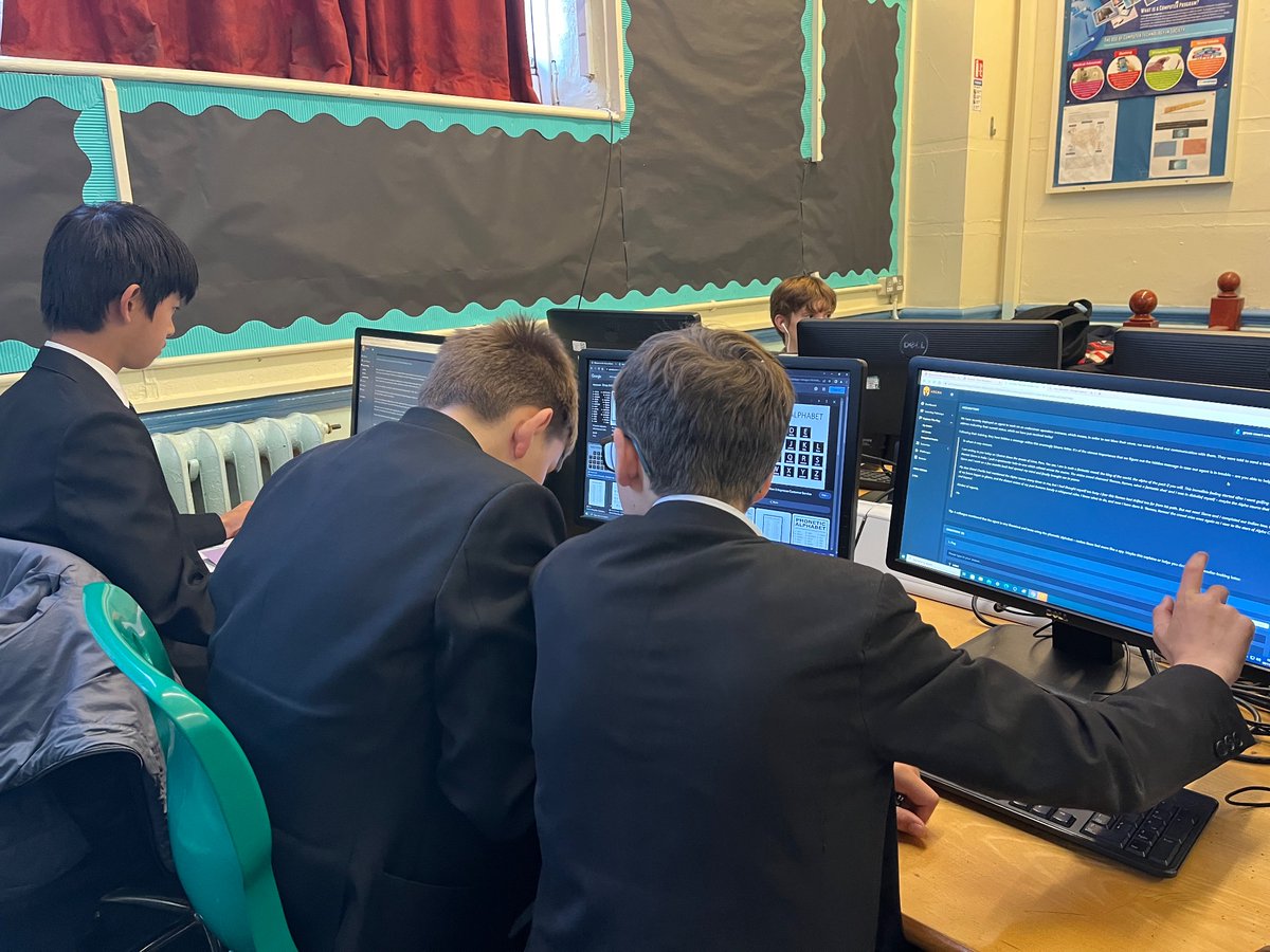 HarveygsMFL's tweet photo. The competition has begun! 
Our Yr9 students started their GCHQ Language Competition tasks today. 
We had a few minor issues logging on at lunchtime but we persevered. 
Keep going and best of luck! 
All to play for… 
@GCHQ 
#NLC2023 https://t.co/H42AJjrlfU