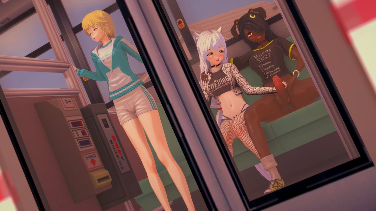 Niramuse's tweet photo. Isn't this a cute scene~ Don't worry, he just doesn't want to embarrass them~ He sees everything perfectly~ https://t.co/7XiFGXWxfb