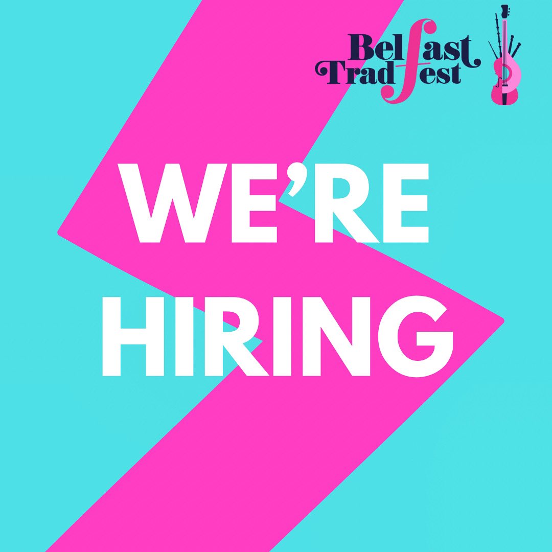 We are hiring! 

Role: Marketing and Engagement Officer
Contract: 3 Years, Fulltime
Closing: 20th Nov 2023
 
Application pack: info@belfasttraditionalmusic.com 
 
This post is funded through Dormant Accounts Fund NI
Belfast TradFest is a registered charity. Charity no. NIC104823
