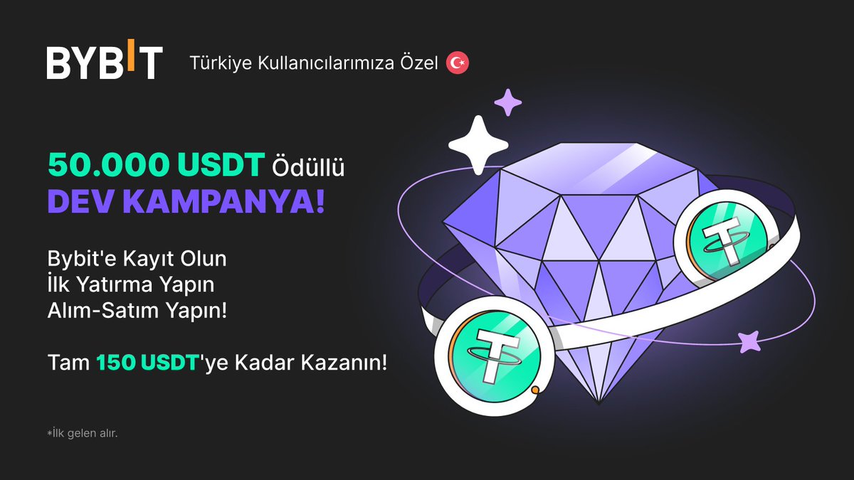 Bybit Türkiye Kullanıcılarına Özel 🇹🇷

🤩 50.000 $USDT Ödüllü
🔥 DEV KAMPANYA! 🚀

✅ Kayıt Olun
✅ İlk Yatırma Yapın
✅ İlk Alım-Satım Yapın
Binlerce kullanıcımıza 20 $USDT! 150 $USDT'ye kadar kazanma şansı!

Detaylar 👉i.bybit.com/1wabH9NP