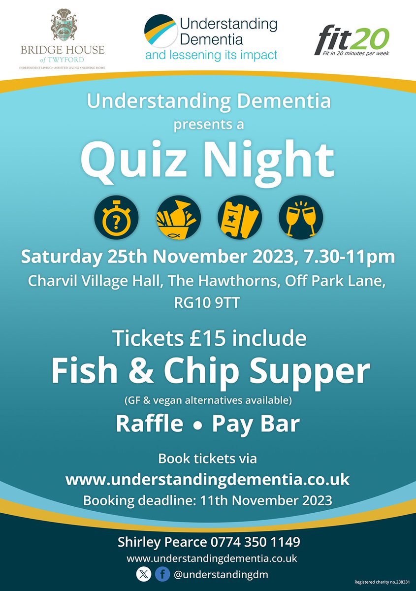 Anyone in the Berkshire area fancy joining us for a fundraising Quiz?