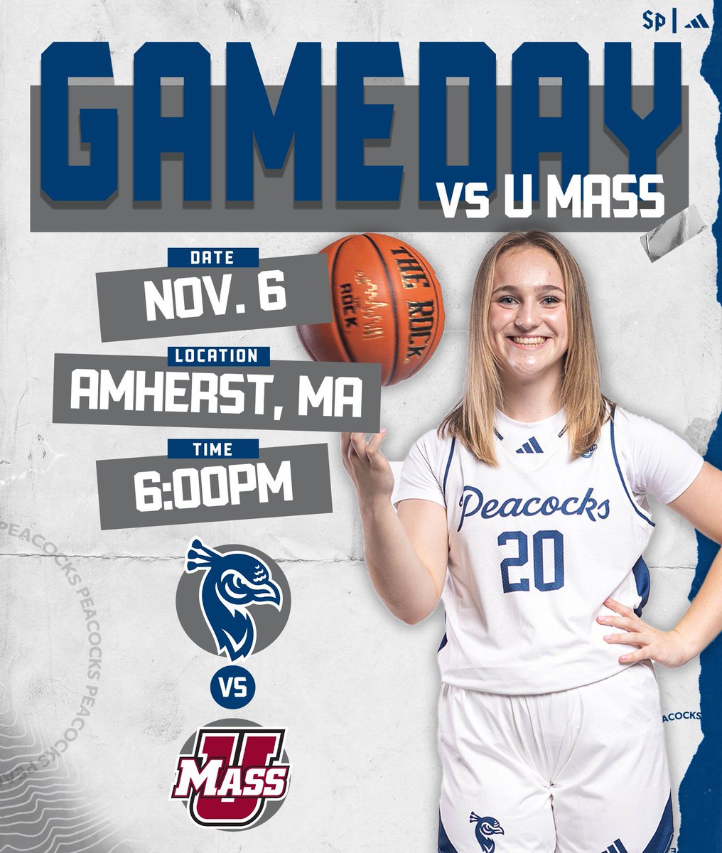Saint Peter's Women's Basketball (@peacockswbb) on Twitter photo ๐๐๐ญ ๐ญ๐ก๐ ๐ ๐๐ฆ๐๐ฌ ๐๐๐ ๐ข๐ง๐ค
๐ <a href="/Umasswbb/">UMass Women's Basketball</a>
โฐ 6 PM
๐ Amherst, MA
๐ Mullins Center
๐ espn.com/espnplus/playeโฆ
๐บ NESN+
#StrutUp๐ฆ ๐๐๐ญ ๐ญ๐ก๐ ๐ ๐๐ฆ๐๐ฌ ๐๐๐ ๐ข๐ง๐ค
๐ <a href="/Umasswbb/">UMass Women's Basketball</a>
โฐ 6 PM
๐ Amherst, MA
๐ Mullins Center
๐ espn.com/espnplus/playeโฆ
๐บ NESN+
#StrutUp๐ฆ