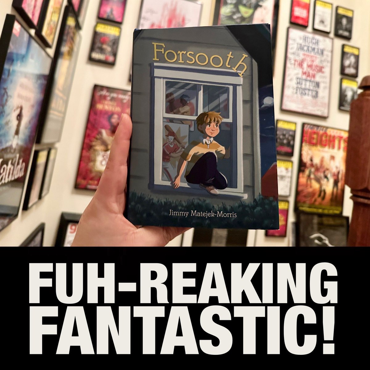 DPPJ's tweet image. This new MG book by @jmatejekmorris is, as a dear new friend would say, FUH-REAKING fantastic! #MiddleGrade #Book #Forsooth #MGLit #QueerMG #QueerLit #KidLit #DiverseBooks #RepresentationMatters #LGBTQKids #MiddleGradeBooks #BroadwayKids #TheaterKids  #FUHREAKINGFANTASTIC