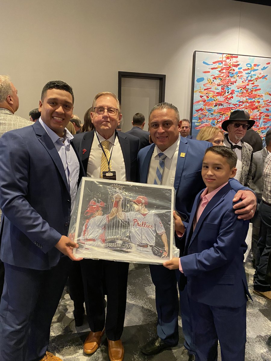 Dan Baker (@danbakerphils) on Twitter photo It was so wonderful seeing <a href="/Phillies/">Philadelphia Phillies</a> World Series Champion, CARLOS RUIZ, and his two impressive sons at the Philadelphia Sports Hall of Fame ceremony last week! Such a well-deserved honor, for "Chooch"!
Thank you for the great night, <a href="/philly_hall/">Sports Hall of Fame</a>! GO PHILS! It was so wonderful seeing <a href="/Phillies/">Philadelphia Phillies</a> World Series Champion, CARLOS RUIZ, and his two impressive sons at the Philadelphia Sports Hall of Fame ceremony last week! Such a well-deserved honor, for "Chooch"!
Thank you for the great night, <a href="/philly_hall/">Sports Hall of Fame</a>! GO PHILS!