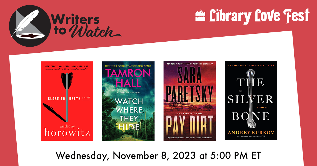 This Wednesday, November 8th at 5 PM ET, we're going LIVE with 4 fantastic authors! Tune in to hear from @SaraParetsky, @AnthonyHorowitz, @tamronhall, & @AKurkov during this special *MYSTERY* episode. Register on CC: crowdcast.io/c/writers-to-w… RSVP on FB: fb.me/e/6GOJwHcP3