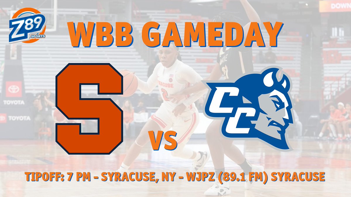 Z89 Sports (@z89sports) on Twitter photo Pre-weekend hoops action!
🏀<a href="/CuseWBB/">Syracuse Women's Basketball</a> vs <a href="/CCSU_WBB/">CCSU Women's BBall</a>
🎙️<a href="/AndrewSelover/">Andrew Selover</a> & <a href="/swilkes04/">Skyler Wilkes</a>
⏰ 7:00 PM (Orange Women's Warmup with <a href="/RyanRandone/">Ryan Randone</a> at 6:30)
📍JMA Wireless Dome
📻89.1 FM
💻z89online.com Pre-weekend hoops action!
🏀<a href="/CuseWBB/">Syracuse Women's Basketball</a> vs <a href="/CCSU_WBB/">CCSU Women's BBall</a>
🎙️<a href="/AndrewSelover/">Andrew Selover</a> & <a href="/swilkes04/">Skyler Wilkes</a>
⏰ 7:00 PM (Orange Women's Warmup with <a href="/RyanRandone/">Ryan Randone</a> at 6:30)
📍JMA Wireless Dome
📻89.1 FM
💻z89online.com
