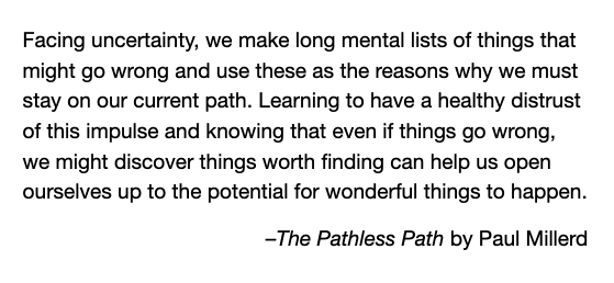 Just one of many snippets I've highlighted in The Pathless Path by <a href="/p_millerd/">Paul Millerd</a> 💡