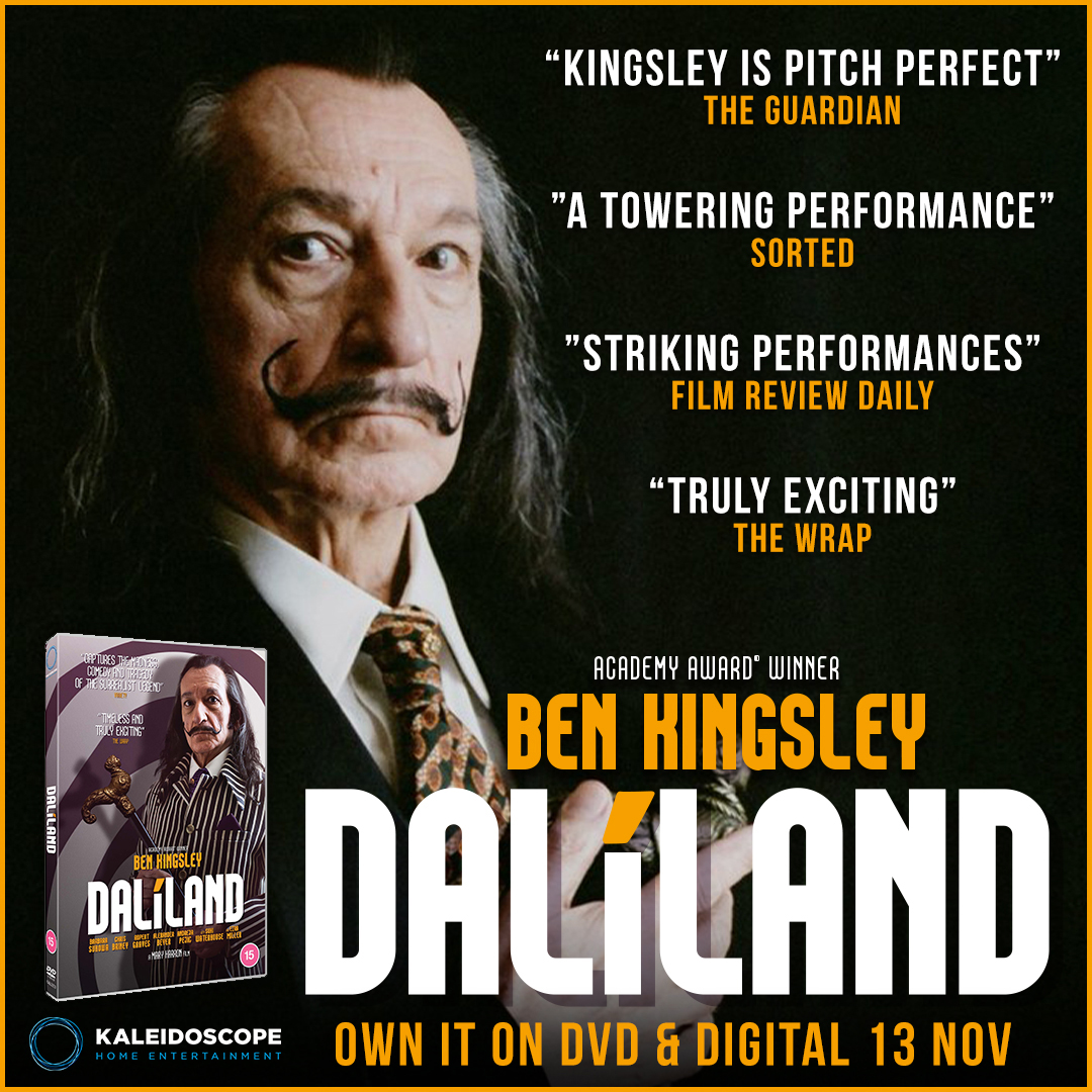 UKKaleidoscope's tweet photo. One week to go! #Daliland arrives on DVD and Digital from 13th November!
Don't miss Oscar winner Sir Ben Kingsley as legendary artist Salvador Dalí in this new, highly acclaimed film from the director of American Psycho!
Pre-order: https://t.co/cK3f5XODBa https://t.co/dJLgYZsdi1