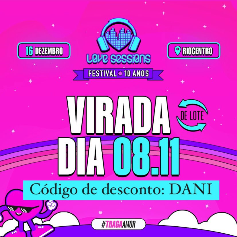 DaniQuintanilh1's tweet photo. Ainda não garantiu o seu ingresso para a maior Love Sessions da história? Então é melhor 🏃🏾💨🏃🏽‍♀️💨

Virada de lote QUARTA-FEIRA ( 08.11 )

🛒 Link de vendas + cupom DANI aplicado:
https://t.co/mlxU3rDiN8 https://t.co/RNfYbtM6YW