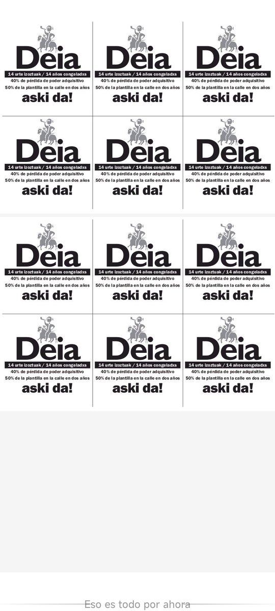 Huelga en <a href="/deia_eus/">DEIA</a> el viernes 10-11-2023. 📢La plantilla de DEIA parará el viernes en protesta por la situación del periódico, la congelación del sueldo, la reducción a la mitad de la redacción, la deriva de la gerencia y la dirección, la cesión de redactores a NTM... Aski da!