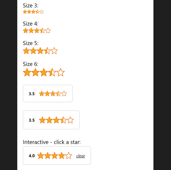GustavElsner's tweet image. Created rating component, quite similar to Amazons&apos;. #elixirstatus #elixirphoenix #programming
