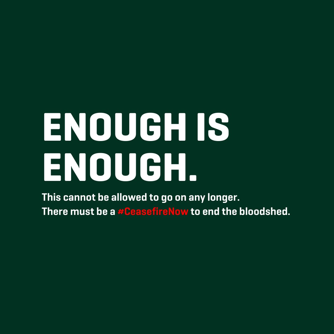 🔴 Enough is enough !

This cannot be allowed to go on any longer. There must be a #CeasefireNow to end the bloodshed.

#gaza #palestine #gazaemergency #Charity #Humanitarian #Islam #HumanitarianCorridor