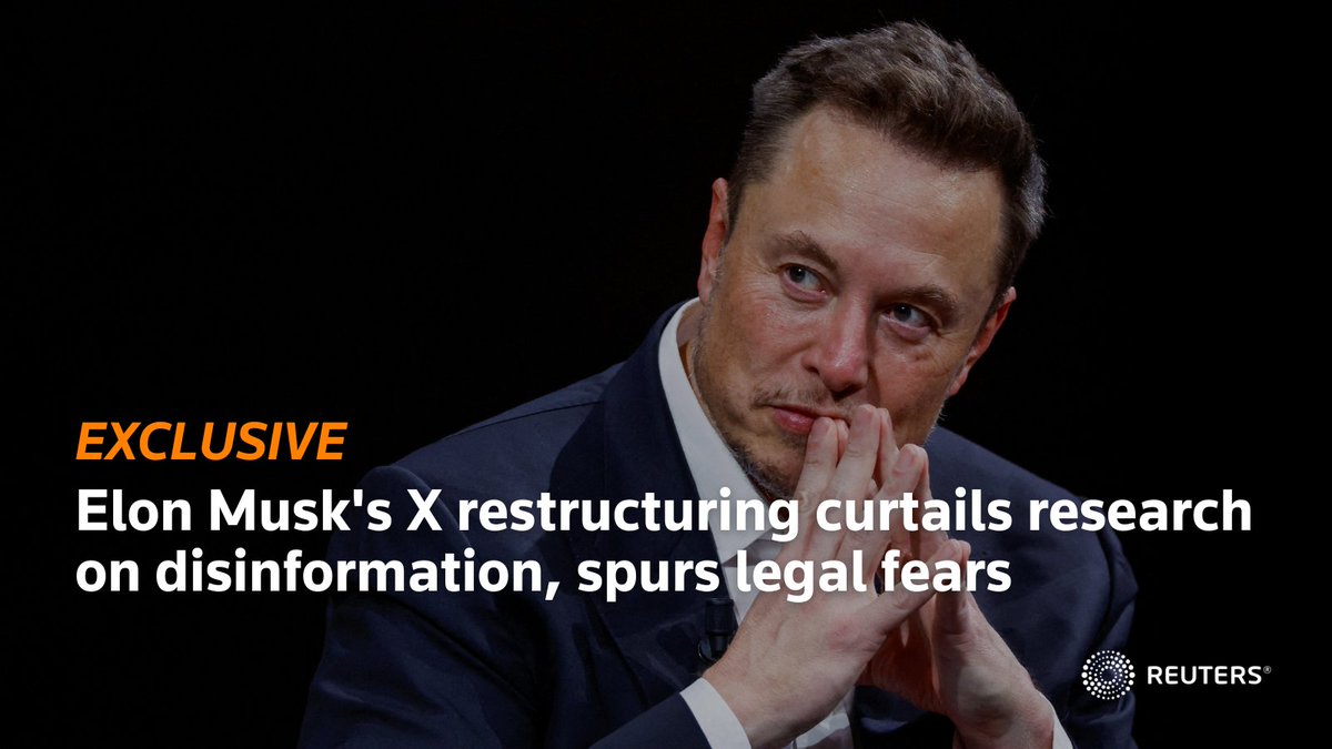 More than 100 studies on X, formerly Twitter, have been canceled, suspended or changed as a result of Elon Musk's policies limiting access to the social platform reut.rs/3FSZcap by @Sheila_Dang