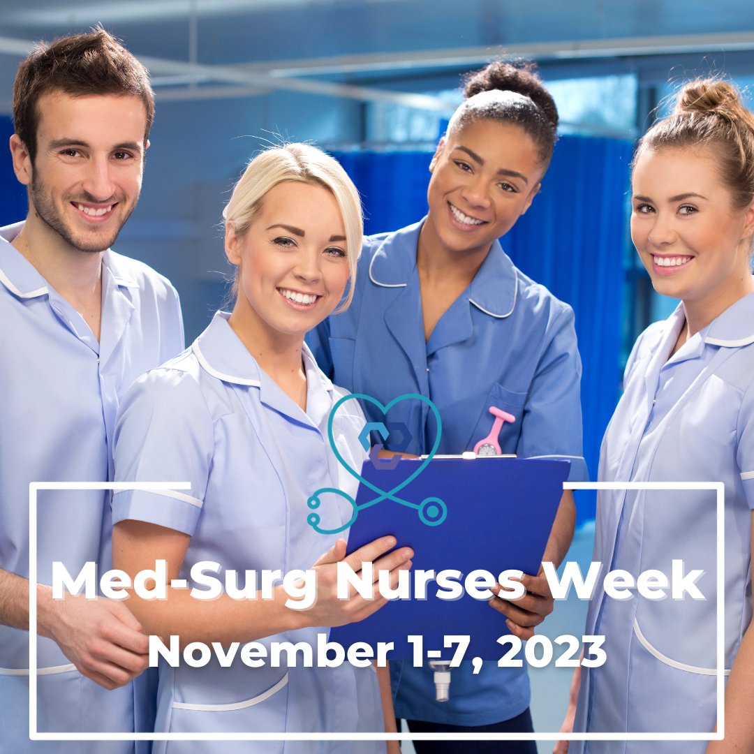 Happy Medical-Surgical Nurses Week! From November 1–7, @medsurgnurses reminds us of all the incredible things med-surg nurses do, from improving patient care through evidence-based practice to advocating for patients and families. #medsurgweek #MSNW23