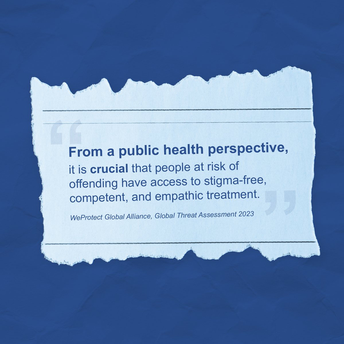 The @WeProtect #ThreatAssessment23 report assesses the scale and scope of child sexual abuse online, and why investment in prevention services for individuals at risk is key to make an impact. Read more. weprotect.org/global-threat-…