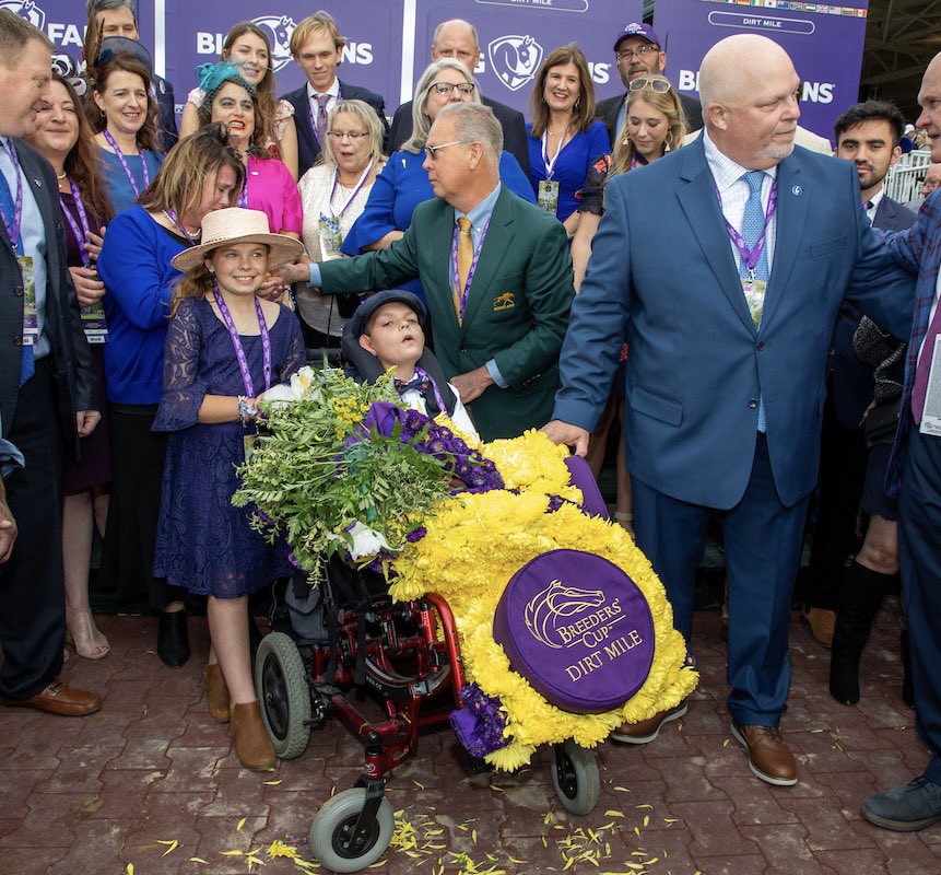 We’re deeply saddened to learn this morning of the passing of Cody Dorman. Just this past weekend, our team was overjoyed to spend time with Cody and his family at the Breeders’ Cup. Cody’s memory will live forever and we won’t stop telling his inspirational story of courage,