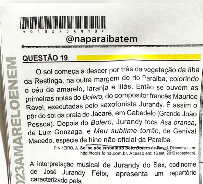 rob_correia's tweet photo. Confesso... eu sou um "cerumano" muito ruim... sempre torço pra canoa virar e o Jurandy cair... perdão, Senhor🙏Ele é muito simpático. Tenho fotos com ele depois da apresentação.#PartiuInferno

 O por do sol da Praia do Jacaré virou questão da prova de linguagens do #Enem2023 https://t.co/XoKfG4Cctj
