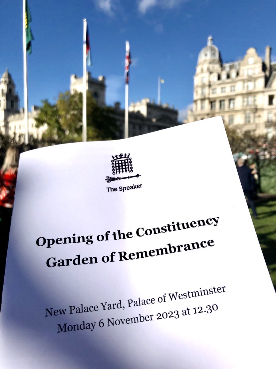 ⁦@DomGibraltar⁩ represented #Gibraltar at the Constituency Garden of Remembrance event this morning hosted by ⁦@CommonsSpeaker⁩