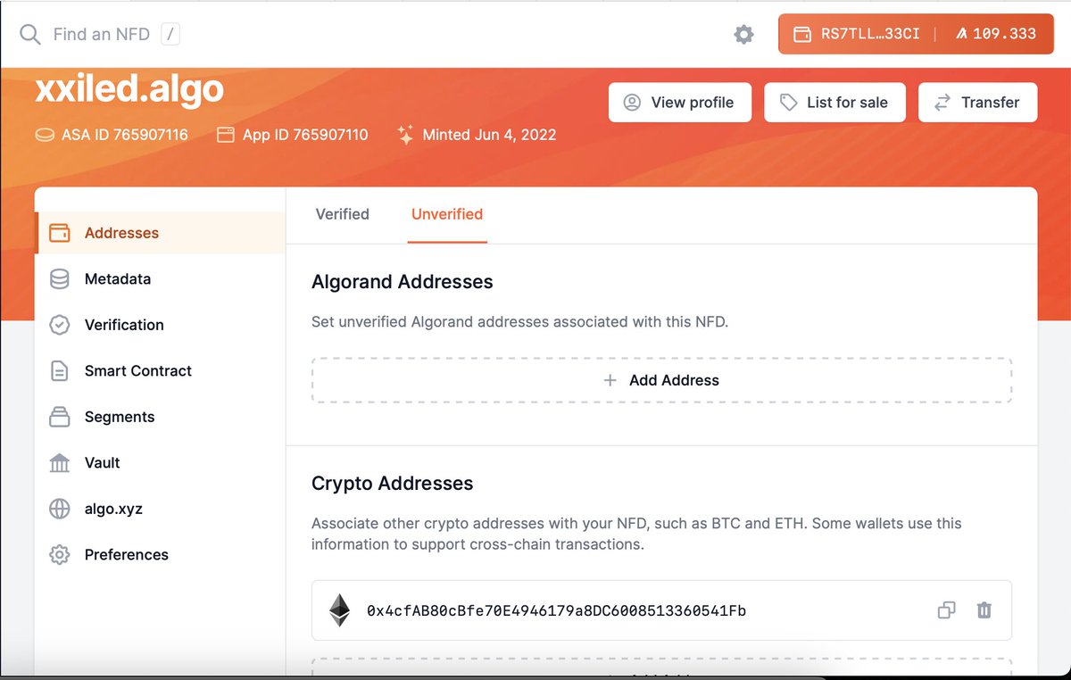 TeamAlgogator's tweet photo. 🚨ALGOGATOR IS NOW MULTI-CHAIN 🚨

🐊Exciting update! @expand_network integration (part 1) is ready!

Currently supports $ETH, $AVAX, $SOL, $MATIC and $NEAR.

To see your native non $ALGO balances in the above networks, do this:

✅Have an NFD
✅Add one of those addresses to your NFD metadata - in the Addresses section.
✅Log out/disconnect from Algogator.
✅Connect your wallet or search your NFD/address!

🔥More networks and a little easier way to manage it coming soon.

🙏Thank you @NFDomains for the feature!
