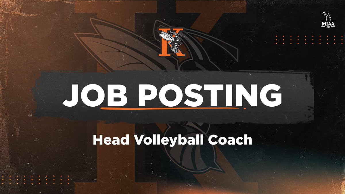 The Kalamazoo College Head Volleyball Coach position is open.
Anyone interested in the position please apply before November 15 at: hr.kzoo.edu/car.../staff-p…
<a href="/JobsInSports/">Jobs In Sports</a> <a href="/AVCAVolleyball/">AVCA</a> 
#d3volleyball
🐝🏐
