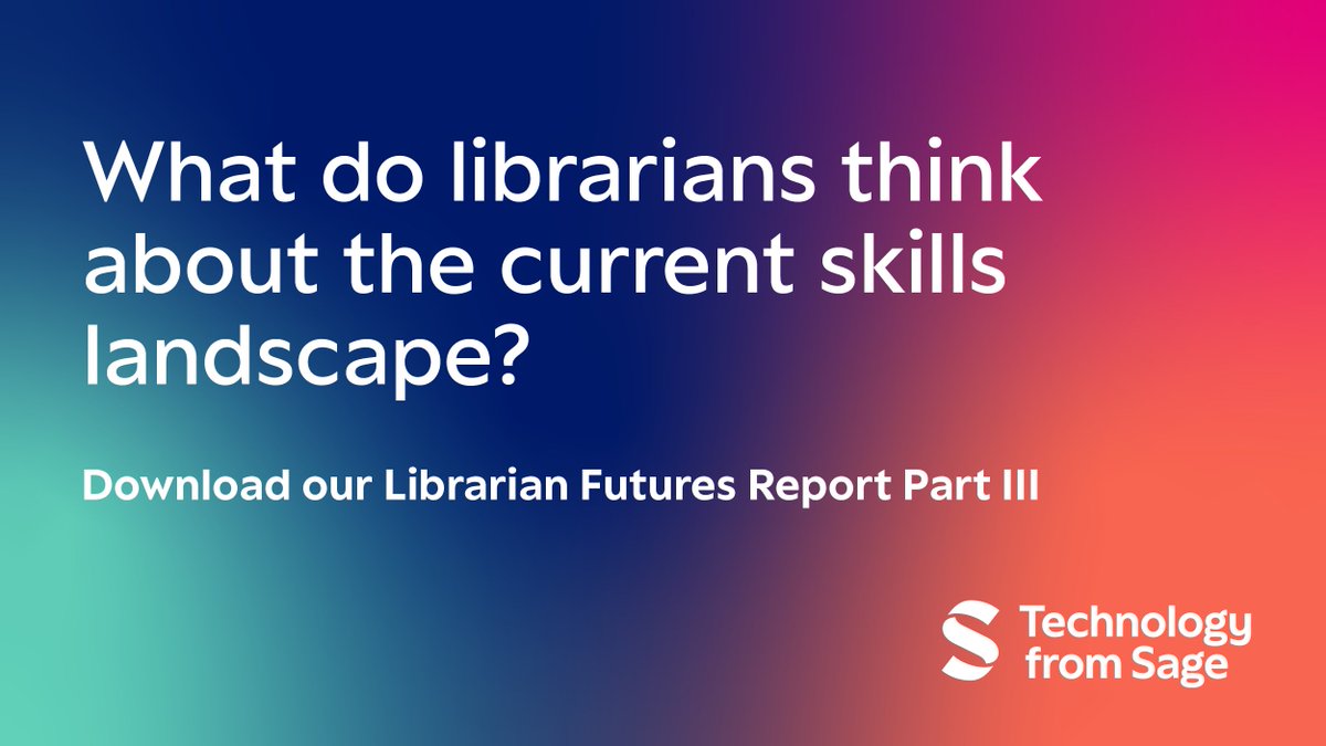 talis's tweet photo. Our #LibrarianFutures Report Part III is now live! ✨

The new report, in collaboration with @skilltype, shares insights from over 2,000 academic library professionals on actionable strategies for skills and career development.

Download a copy: https://t.co/O4vcco0HnO https://t.co/yXT0v0nCkz
