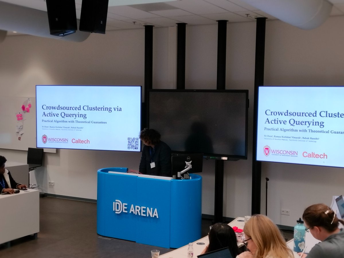 hcomp_conf's tweet image. 📚 In the third paper session at #HCOMP2023 and #CI2023, we delved into Crowd Modeling and Optimization. The researchers demonstrated how they harnessed human knowledge and transformed it into a theoretical model. The insights shared were truly inspiring! 🧠 #CrowdModeling