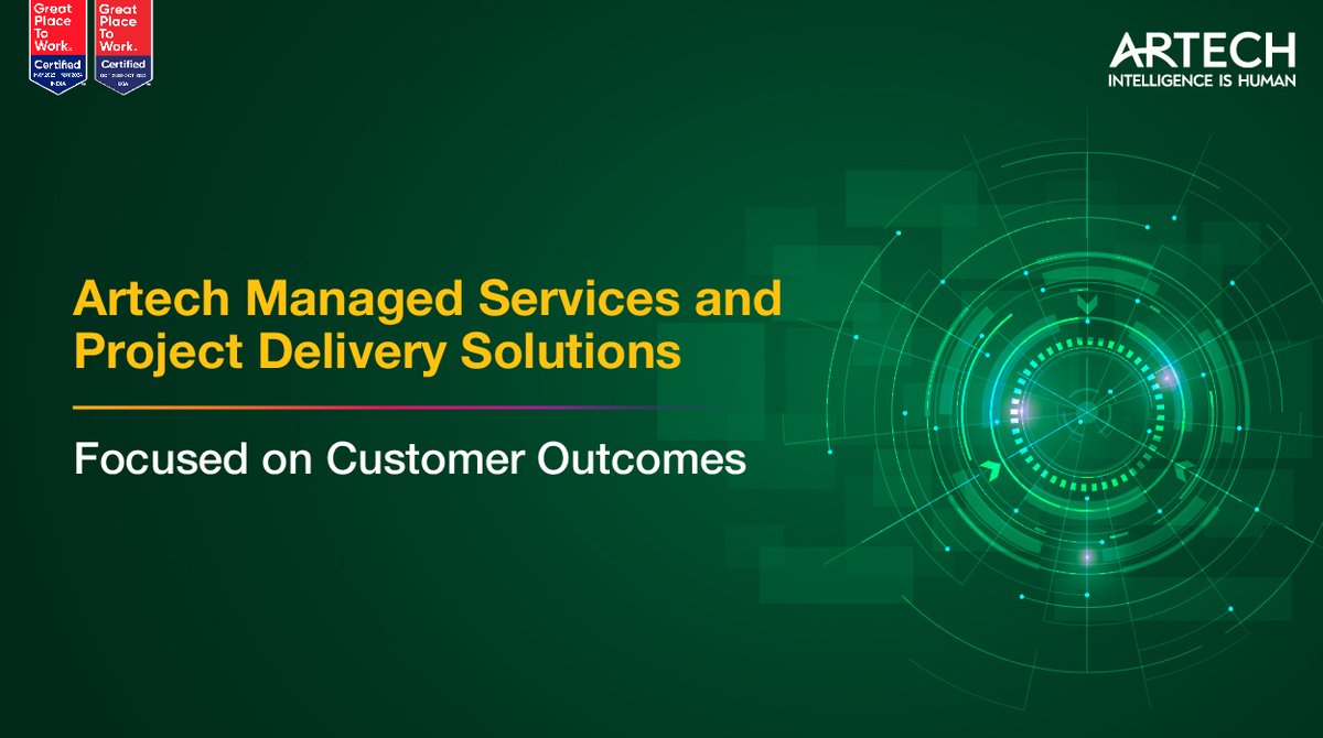 Artech_LLC's tweet image. Our turnkey and customized value-driven solutions are designed to align with your customer focus and improve business outcomes. Contact us today to see how we add value to your business.
Visit artech.com for more information.
#ClientSolutions #BusinessOutcomes