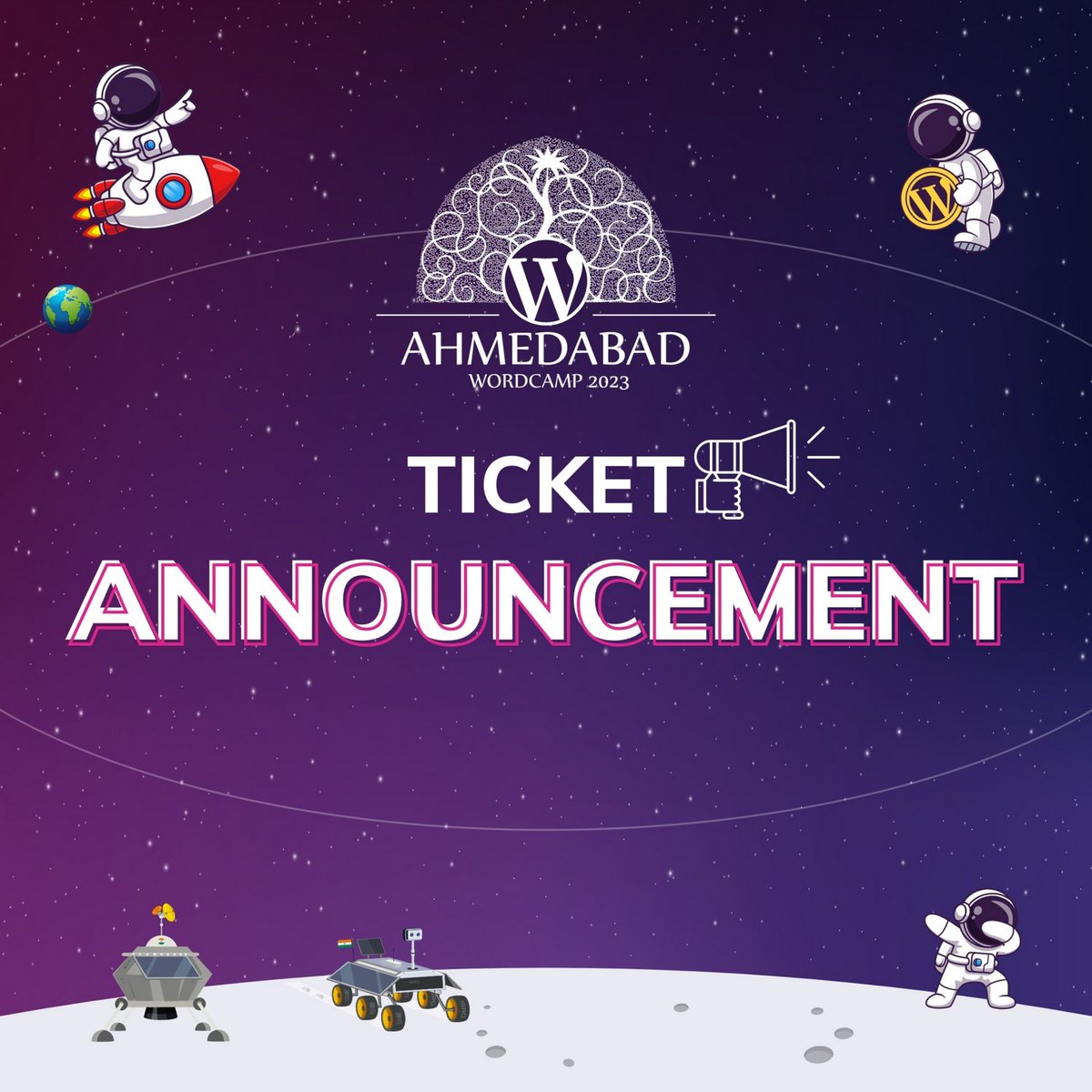 WCAhmedabad's tweet photo. 🎟 Last Batch of tickets to WordCamp Ahmedabad 2023 is now available! 

Book now 👉 https://t.co/qFjx7egRGs

Filling fast… 🚀

#WCAhmedabad #WordCamp #WordPress https://t.co/9MlaKer2wq