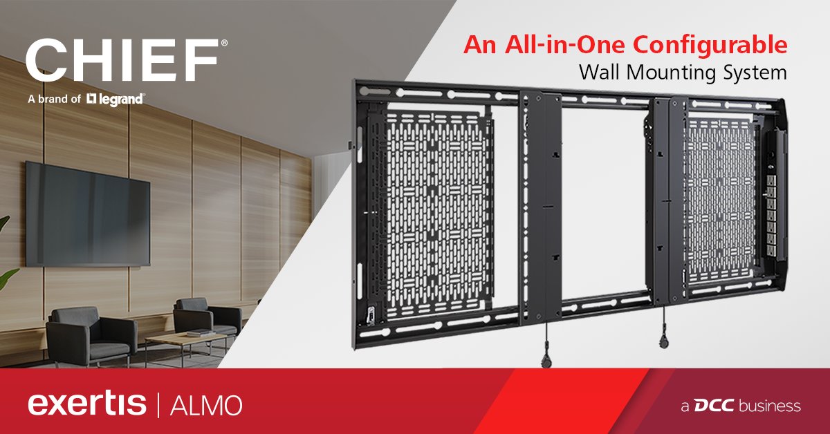 AlmoProAV's tweet image. Meet @chiefmfg's TEMPO all-in-one configurable wall mounting system designed to streamline the #AVInstallation workflow. Simply install on any wall and neatly store AV devices with simple, unparalleled service access. ⟫ know.exertisalmo.com/l/26052/2023-1…

@LegrandAV #AVProfessionals