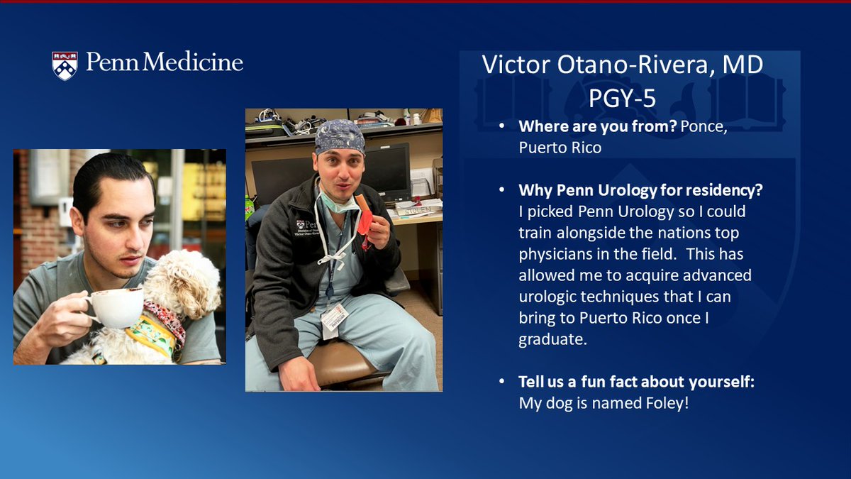 We are starting off the week by featuring one of our chiefs! From Puerto Rico, lets learn more about Victor Otano-Rivera, MD (<a href="/victorotano12/">Victor E. Otaño Rivera</a>) <a href="/pennsurgery/">PennSurgery</a> <a href="/UroResidency/">UroResidency</a>