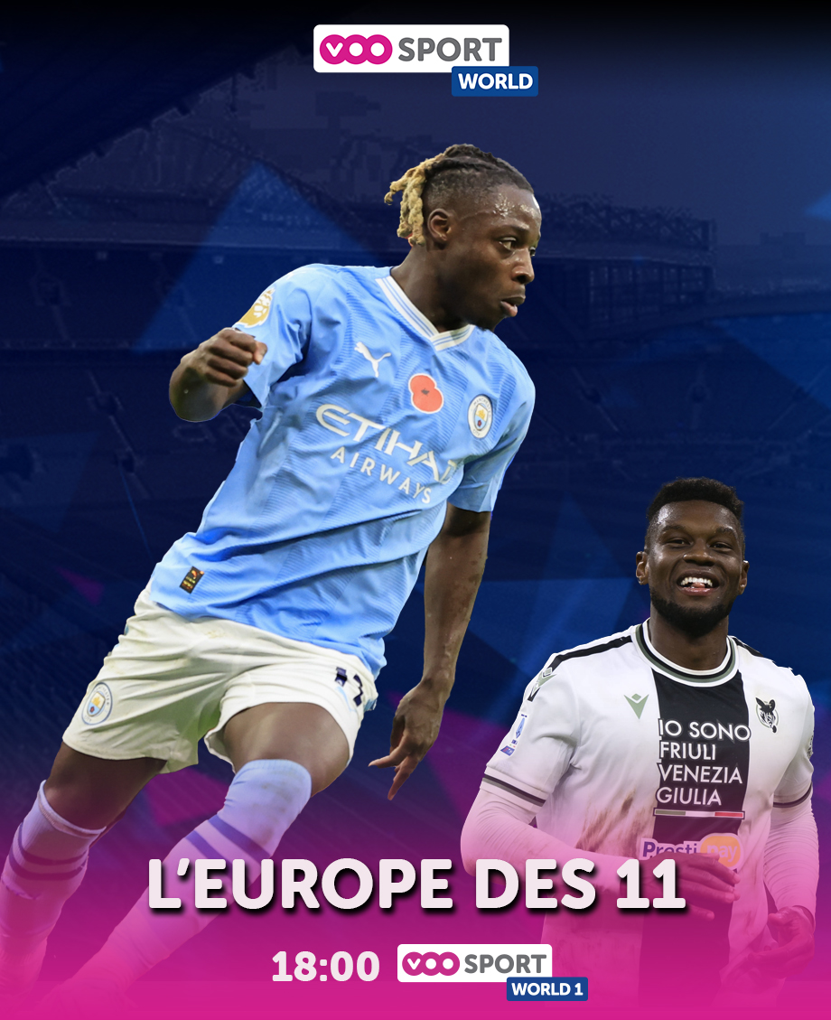 🇧🇪 🥇 | DIABLE DU WEEK-END

Après un match DINGUE face à Bournemouth, <a href="/JeremyDoku/">Jeremy Doku</a> est notre belge du week-end 😍

<a href="/chriskabasele27/">Christian Kabasele</a> sera aussi avec nous après sa belle victoire à Milan 💪

🎙️ <a href="/ChrisSchred/">Christine Schréder</a> 

En direct dès 18:00 sur #VOOSPORTWORLD 📺

#EDO #EuropeDes11
