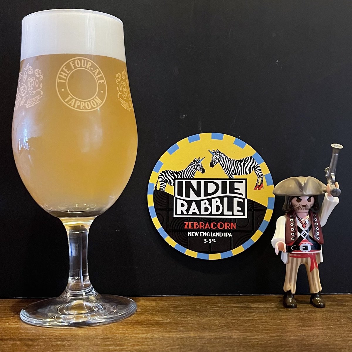 Would you look at that, <a href="/IndieRabble/">Indie Rabble Brewing Company</a> in the taproom for the first time - hopefully many more to come, Zebracorn tasting spot on
