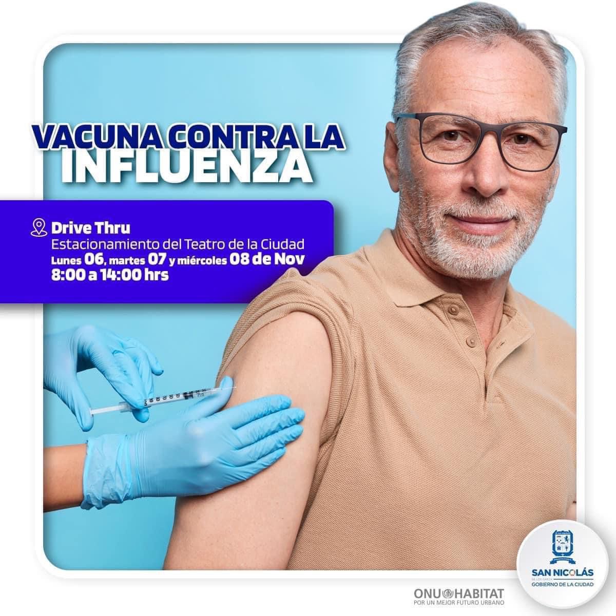 daniel_carrillo's tweet photo. Hoy lunes, martes y miércoles. Vacúnate contra Influenza
8am-2pm
Teatro de la Ciudad @GobSanNicolas 
Comparte! @omar_perez78 @chaledelafuente @MauroGuerraNL @JudithMedrano @joluisgarcia @nmasmonterrey @cesarmty @linvillarrealc @LilyOlivaresC https://t.co/cClspYl7tL