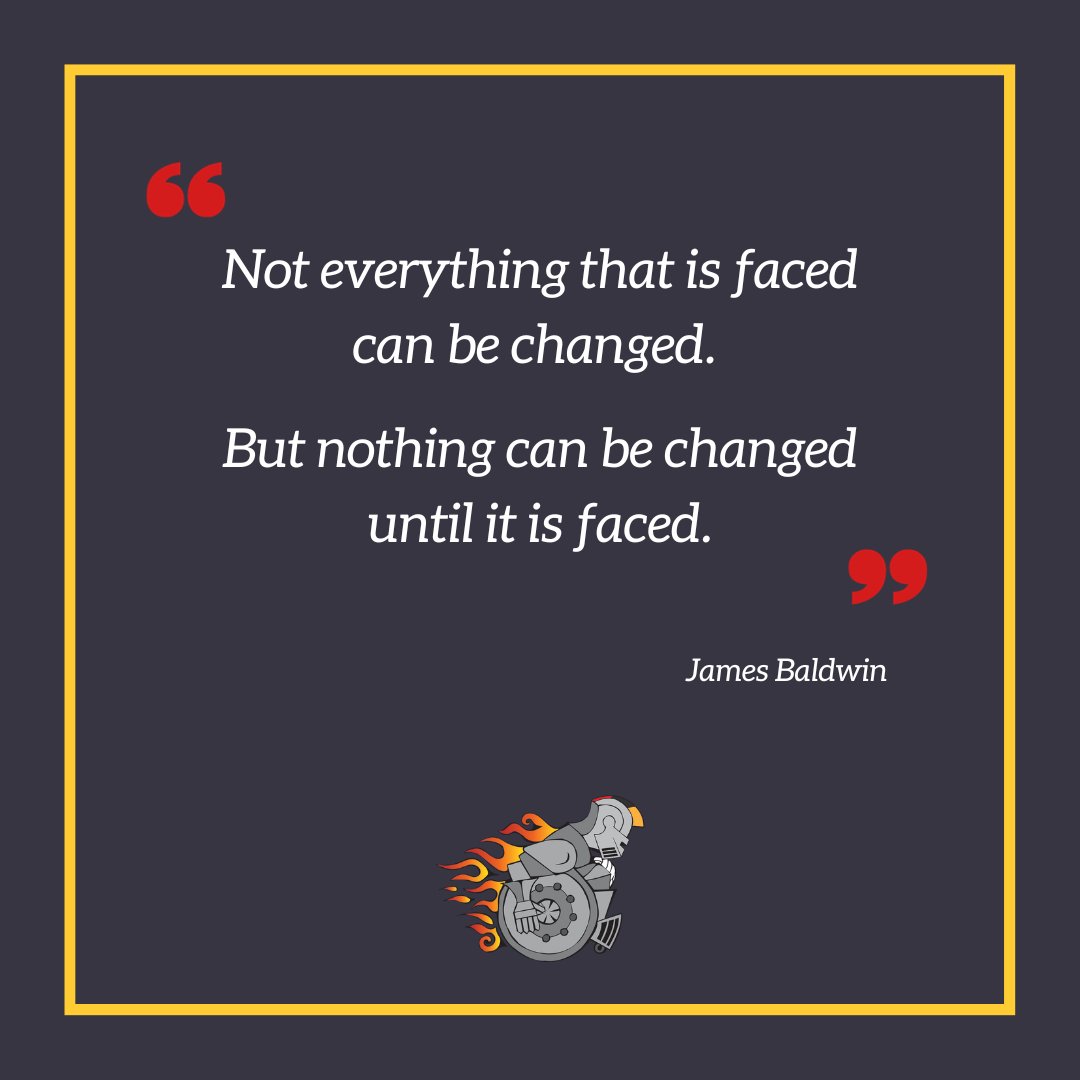 THOUGHT OF THE WEEK 😊

"Not everything that is faced can be changed. But nothing can be changed until it is faced."
- James Baldwin

🏐🔴🏐🔴🏐🔴🏐🔴🏐🔴🏐

#NorfolkKnights #GBWR #InspirationalQuotes #ThoughtOfTheDay #WheelchairRugby