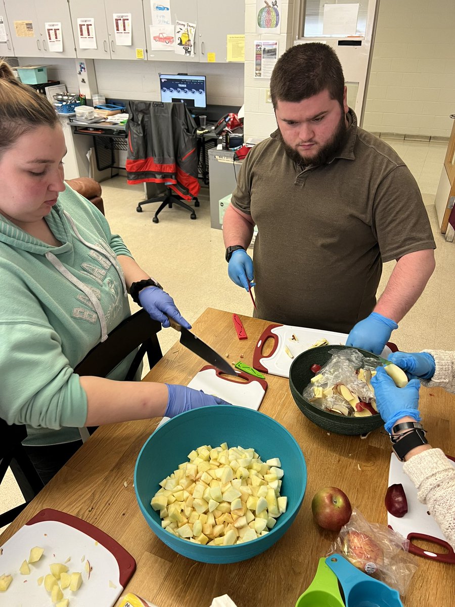 Apple crisp in the works…yum! #lifeskills #transition