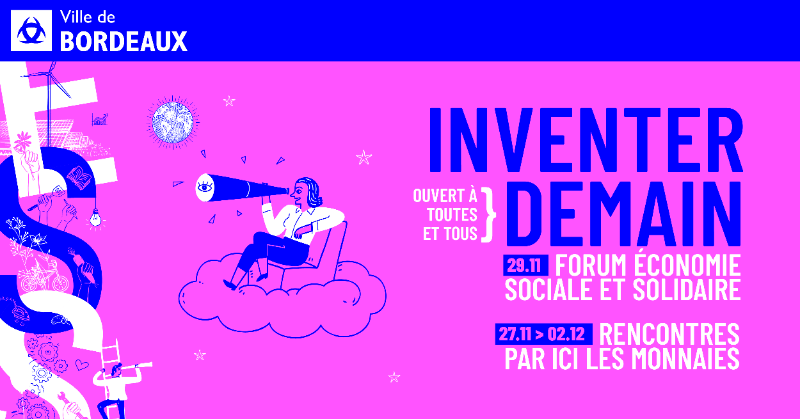 Bordeaux's tweet photo. #InventerDemain
Du 27/11 au 2/12, participez à notre grand RDV #ESS avec :
1⃣ Le Forum Économie Sociale et Solidaire des acteurs du territoire - focus jeunes
2⃣ "Par ici les monnaies !" : votre nouveau RDV autour des #MonnaiesAlternatives
 
👉 https://t.co/jnFNB9BqvY
#MoisdelESS https://t.co/P3UDOeGAOP
