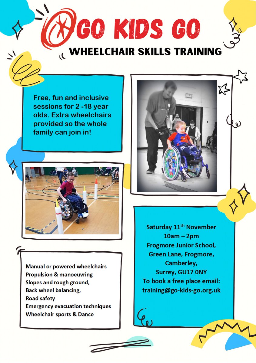 Camberley Wheelchair Skills session on Saturday!