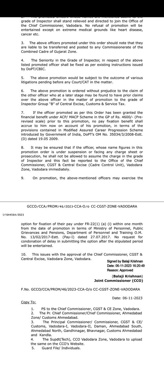 AICESTMOA_CGST's tweet photo. The association is thankful to Hon'ble Chief Commissioner of @cgstvdrzone Smt Rimjhim Prasad, immediate action has been taken by ma'am after joining, due to which 17 officers' have been promoted to the grade of AO and Inspector. 
@cbic_india @dghrd_cbic @FinMinIndia https://t.co/u9Q4JvDa9A