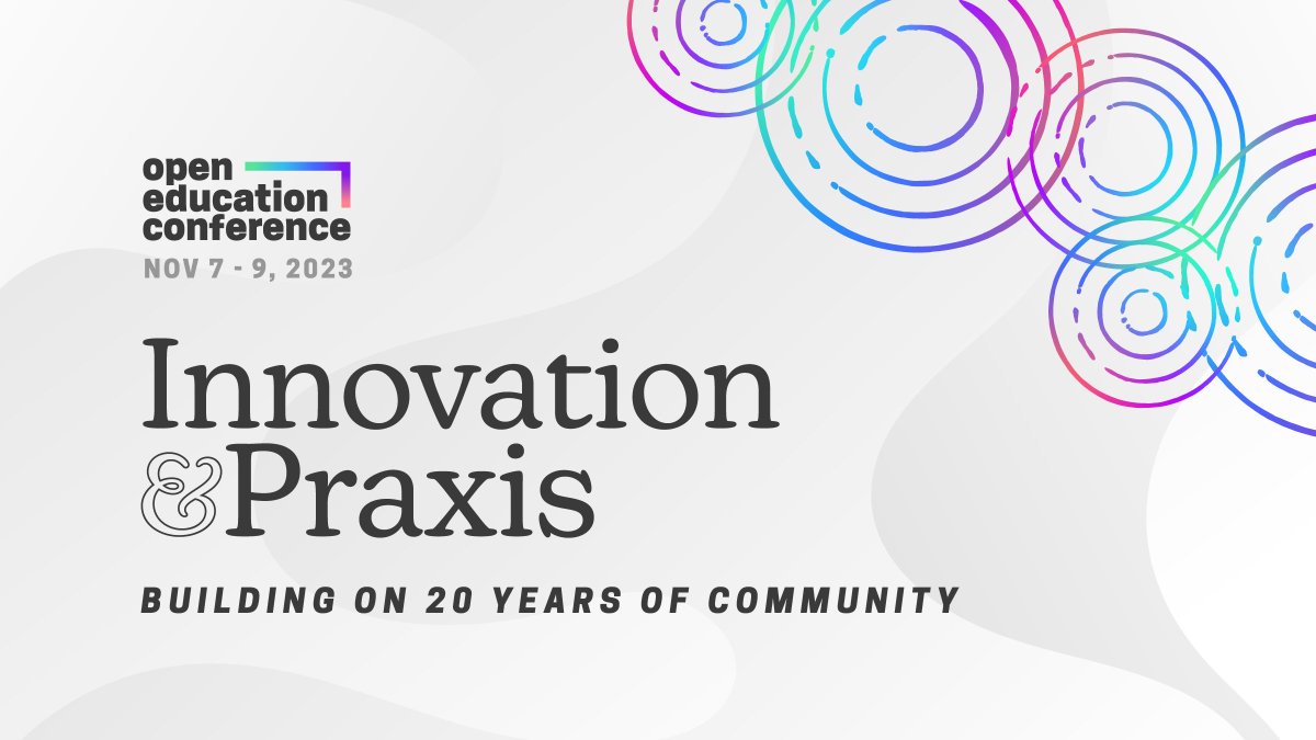 #OpenEd23 starts tomorrow and we can't wait to see you there! If you're not registered, it's not too late. Don't miss out on this year's exciting program. #OER #OEP #EdTech  virtual.oxfordabstracts.com/#/event/4391/p…