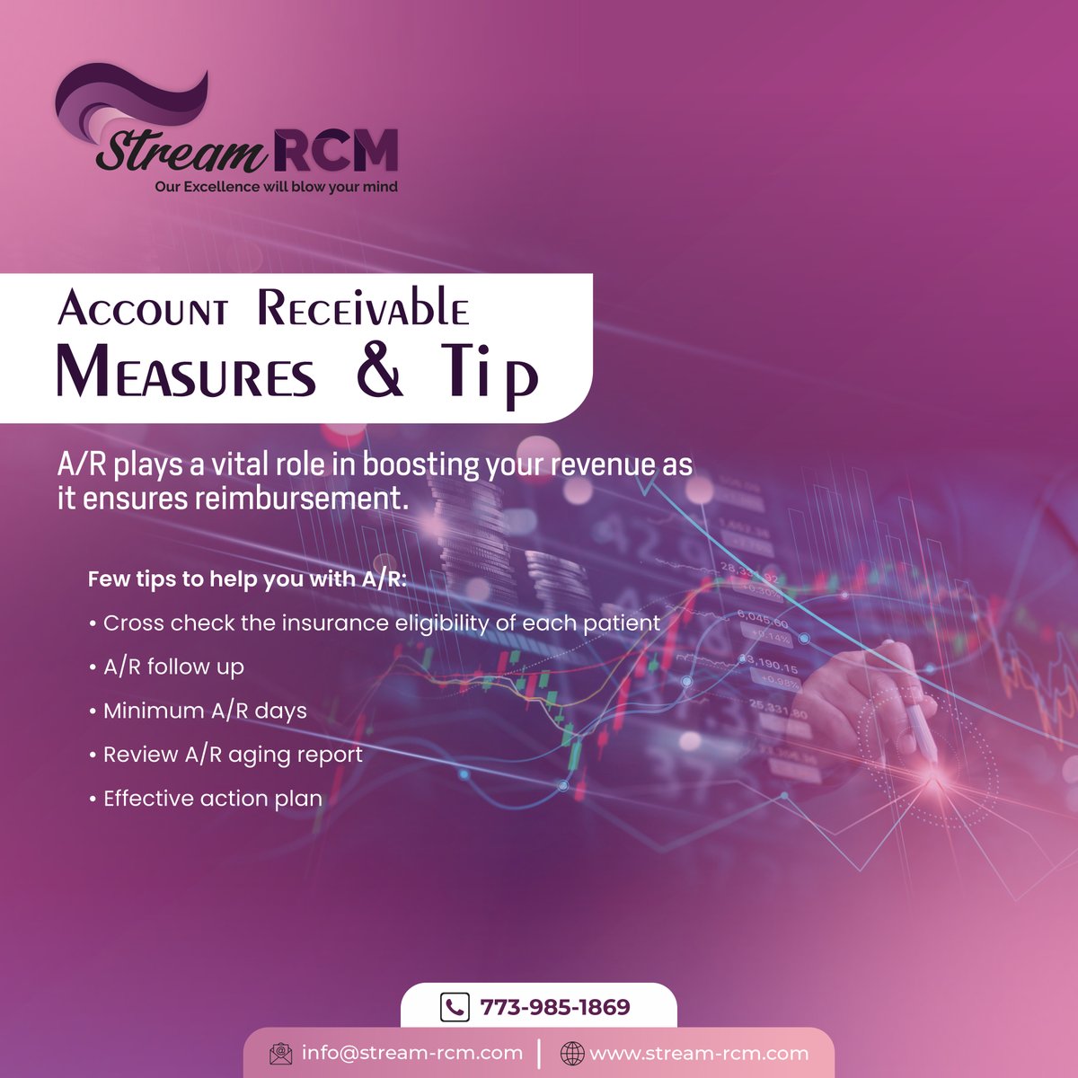 streamrcmllc's tweet photo. Efficient accounts receivable management is the linchpin of a healthy financial operation.
#AccountsReceivable#ARManagement#CashFlow#Invoicing#CreditControl#Billing#DebtRecovery#FinancialManagement https://t.co/L4vPuuQ6U7