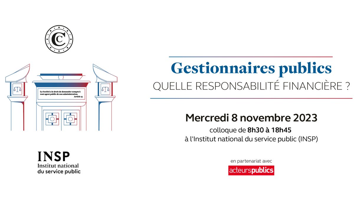 Courdescomptes's tweet photo. Vous êtes intéressé.e par le nouveau régime de responsabilité financière #RFGP ? 🤔 Retrouvez-nous en direct ce mercredi à partir de 9h sur notre chaine YouTube pour un colloque dédié au sujet 👉https://t.co/GWRovyKKyJ

Consultez le programme complet ici 👉https://t.co/2hql2x25Sz https://t.co/uKKOzXXmGA