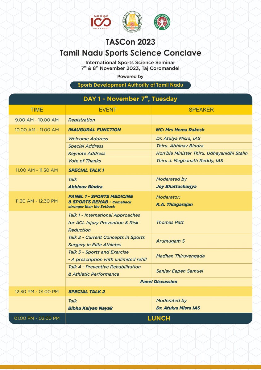 Makkalsevai2's tweet image. Join us tomorrow as we kick off the Tamil Nadu Sports Science International Conclave 2023 -TASCon with the esteemed presence of the Hon&apos;ble Minister for Youth Welfare and Sports Development, Thiru. Udhayanidhi Stalin
@CMOTamilnadu @Udhaystalin @TNDIPRNEWS

 #Tascon2023 #SportsTN