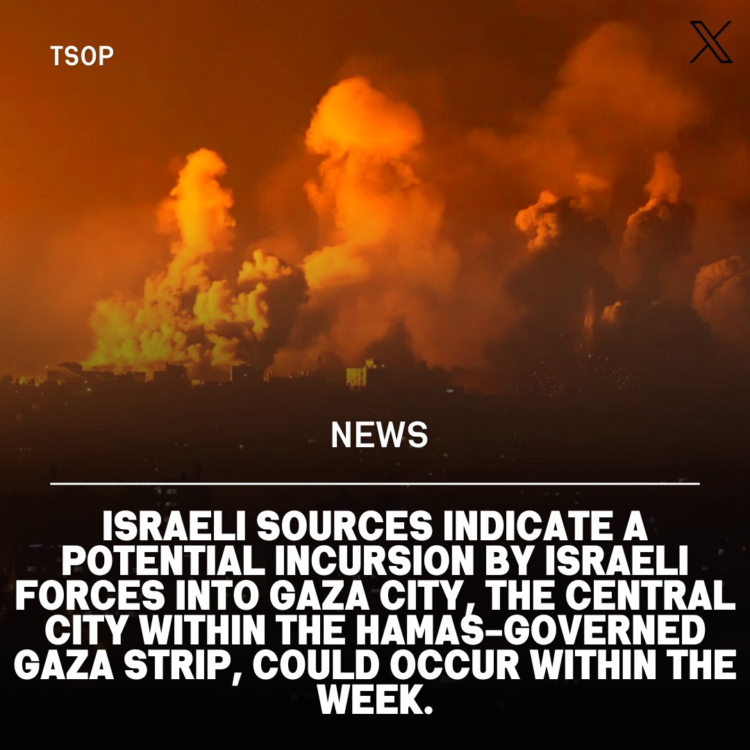 RealTakeTheHill's tweet photo. Israeli forces encircle Gaza City, signaling a critical turn in the conflict. IDF airstrikes target tunnels and militant sites, with ground troops poised for urban deployment. #Israel #Gaza #IDFOperation https://t.co/msPNO5V8vR