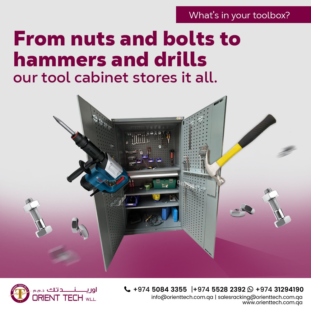 OrienttechMe's tweet image. From the basics to the specialized, our tool cabinet&apos;s got it covered. 🔧 What&apos;s your must-have tool? 🛠️

#ToolboxEssentials #ToolCabinet #Racksandshelves #storagespace #storeeveythingyouneed #orienttechracking #qatar #storageneeds