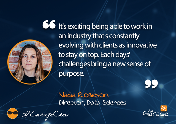 TheGarageIn's tweet photo. Congratulations to our featured trailblazer of the month and Director of Data Sciences, Nadia Robeson!
#garageculture #swimupstream #GOATmindset #Trailblazer #northstar https://t.co/qHevkHZeYh